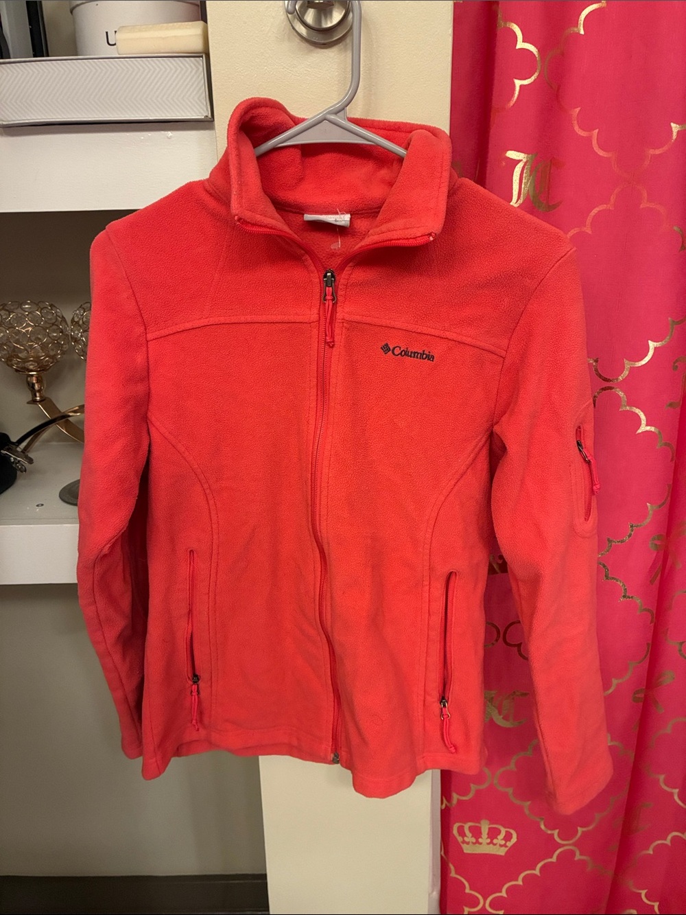 Columbia Women’s Coral-Red Full-Zip Fleece Jacket